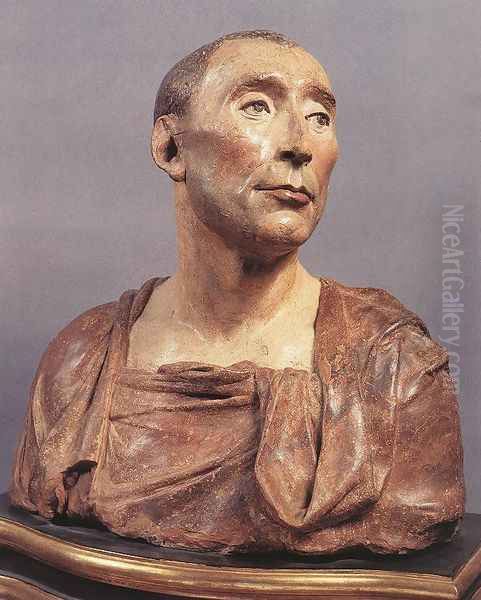 Bust of Niccolo da Uzzano Oil Painting by Donatello (Donato di Niccolo)