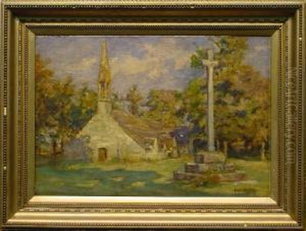 The Village Church Oil Painting by Aloysius C. O'Kelly