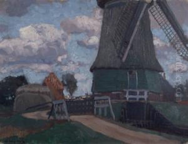 Weg Zur Muhle Oil Painting by Karl O'Lynch Van Town