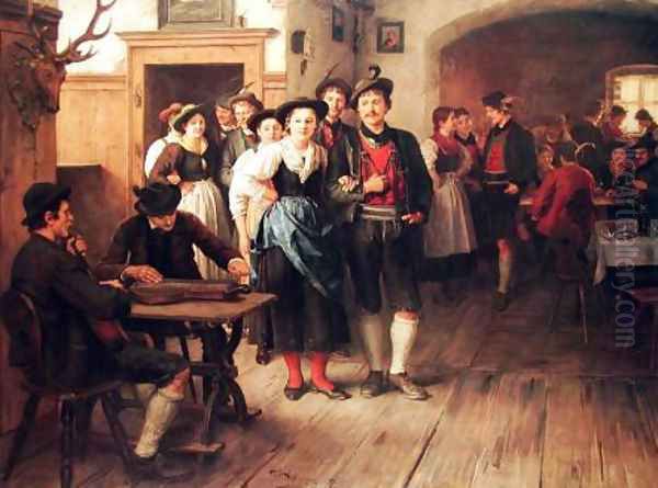 Before the dance Oil Painting by Franz Von Defregger