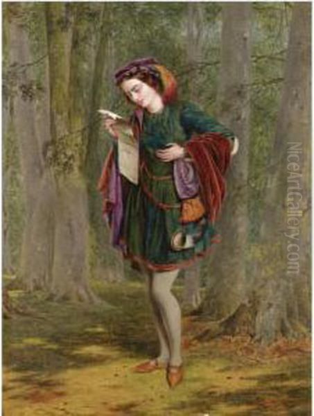 Rosalind, As You Like It Oil Painting by Henry Nelson O'Neil