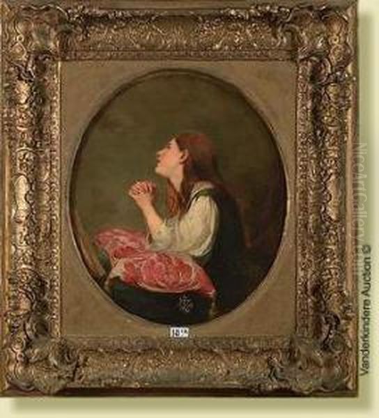 Jeune Fille En Priere Oil Painting by Henry Nelson O'Neil