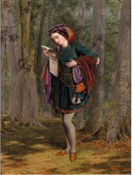 Rosalind, As You Like It Oil Painting by Henry Nelson O'Neil