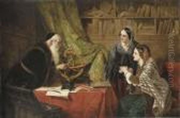 Consulting The Astrologer Oil Painting by Henry Nelson O'Neil