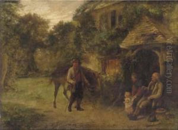 Father's Return Oil Painting by George Bernard O'Neill