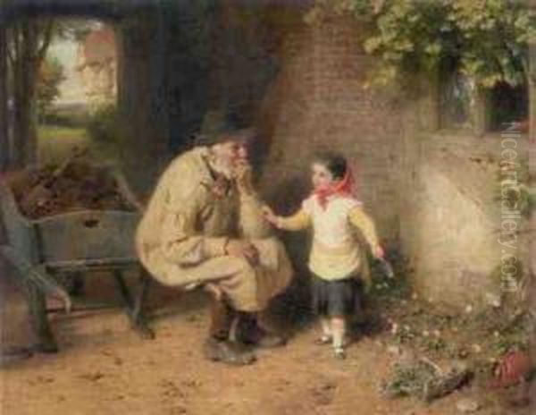 The Little Gardener Oil Painting by George Bernard O'Neill