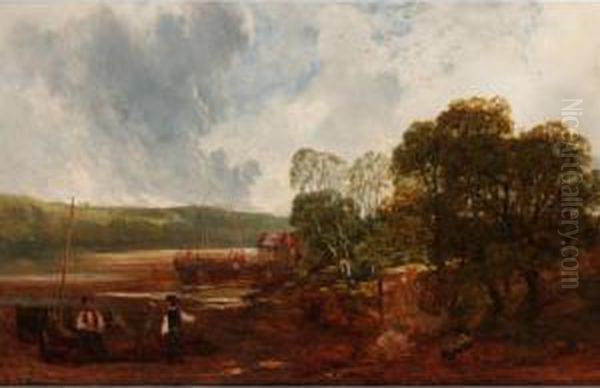 A Creek On The Severn Oil Painting by John Wright Oakes