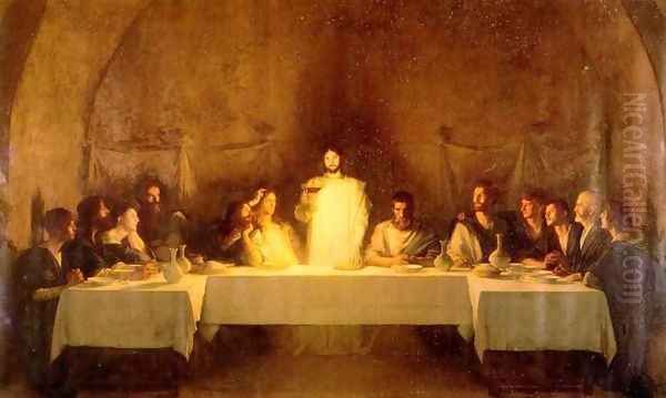 The Last Supper Oil Painting by Pascal-Adolphe-Jean Dagnan-Bouveret