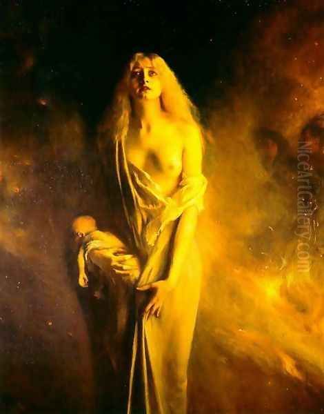 Marguerite au Sabbat Oil Painting by Pascal-Adolphe-Jean Dagnan-Bouveret