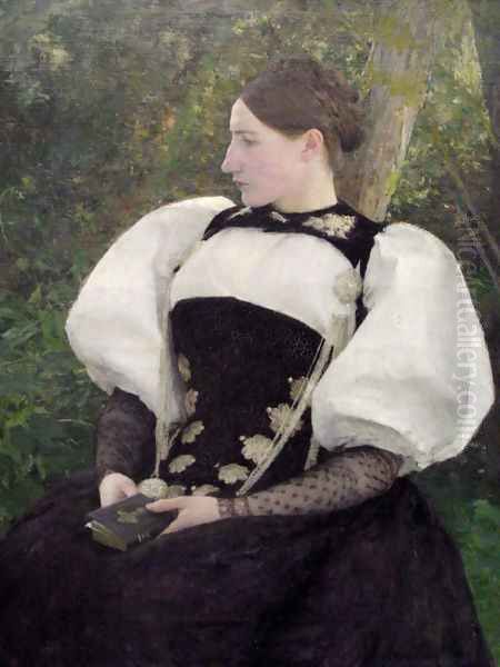 A Woman from Bern, Switzerland Oil Painting by Pascal-Adolphe-Jean Dagnan-Bouveret