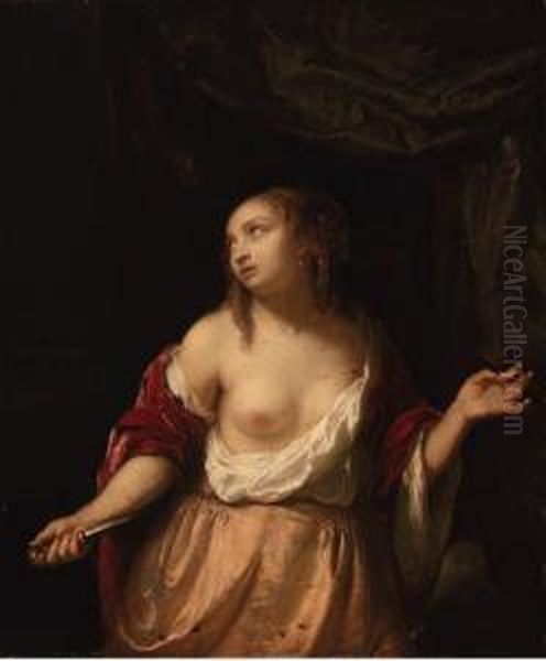 Lucretia Oil Painting by Jacob Ochtervelt