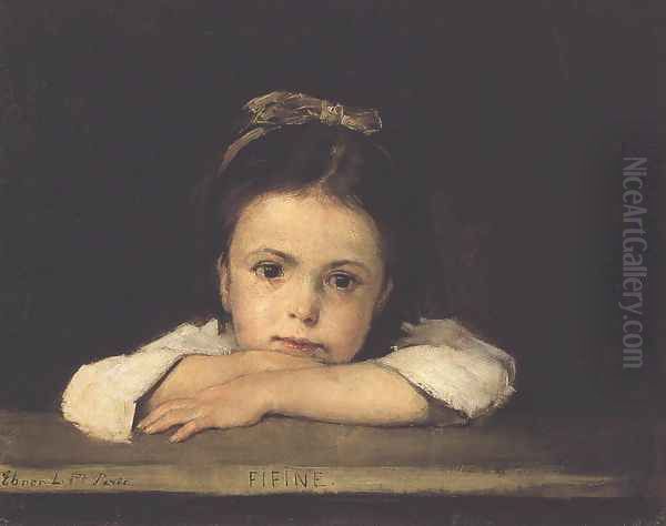 Fifine, 1875 Oil Painting by Lajos Deak-Ebner