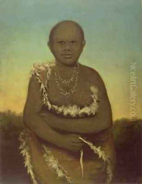 Portrait of Truganini daughter of the Chief of Bruny Island Van Diemens Land Oil Painting by Benjamin Duterrau