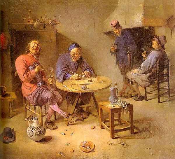 Barroom 1665 Oil Painting by Abraham Diepraam