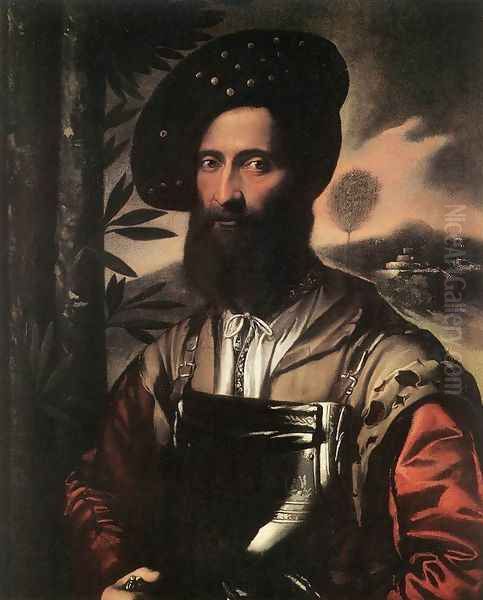 Portrait of a Warrior 1530s Oil Painting by Dosso Dossi