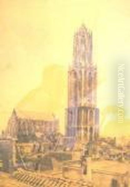 Cathedral Oil Painting by Frans David Oerder