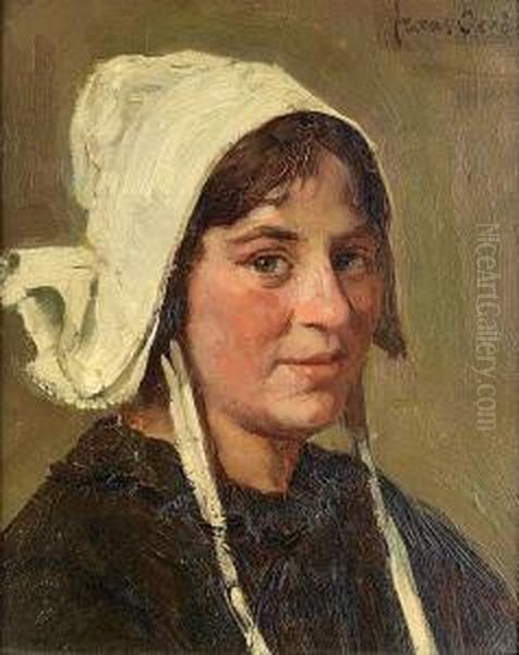 A Young Boer Woman Oil Painting by Frans David Oerder