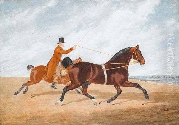 Horse And Rider Oil Painting by Edwin, Beccles Of Cooper