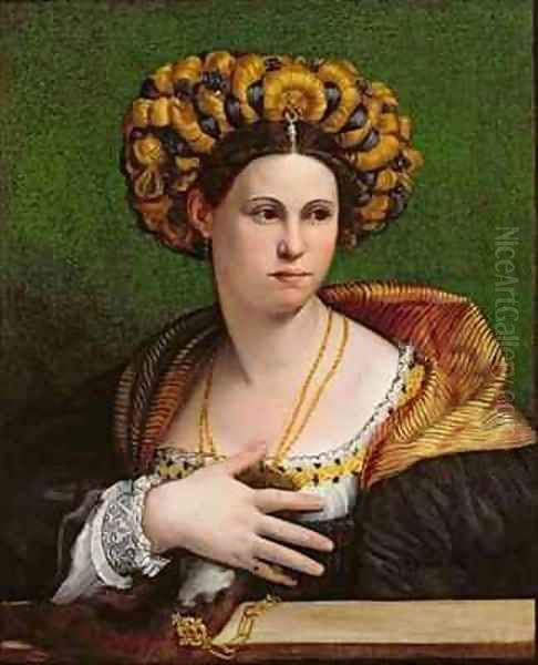 Portrait of a Roman Woman Oil Painting by Dosso Dossi