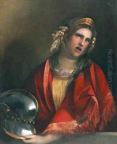 Dido crying over Aeneas Oil Painting by Dosso Dossi