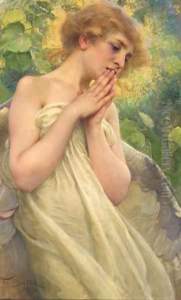 In Contemplation Oil Painting by Franz Dvorak