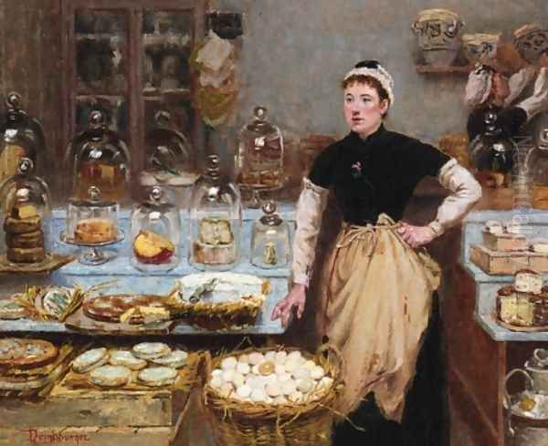 The Cheese Vendor I Oil Painting by Edouard-Jean Dambourgez