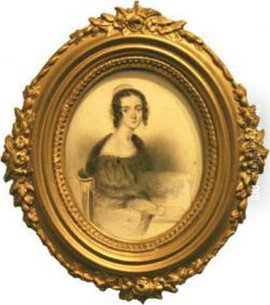 Self Portrait Oil Painting by Louisa Anne, Marchioness of Waterford