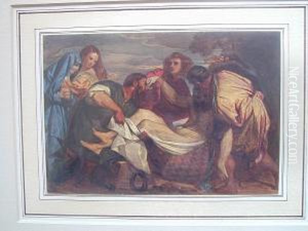 Descent From The Cross Oil Painting by Louisa Anne, Marchioness of Waterford