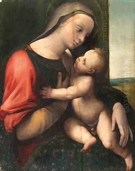 The Madonna and Child Oil Painting by Girolamo Del Pacchia