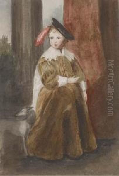 Portrait Of A Boy Oil Painting by Louisa Anne, Marchioness of Waterford