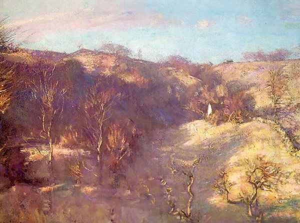 Afternoon Shadows- Mystic, Connecticut 1910 Oil Painting by Charles Harold Davis