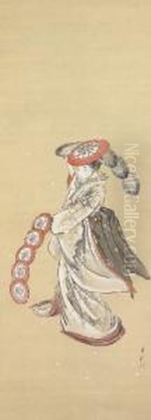 Dancer Oil Painting by Ogata Gekko