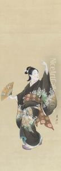 Bijin Zu (beauty) Oil Painting by Ogata Gekko