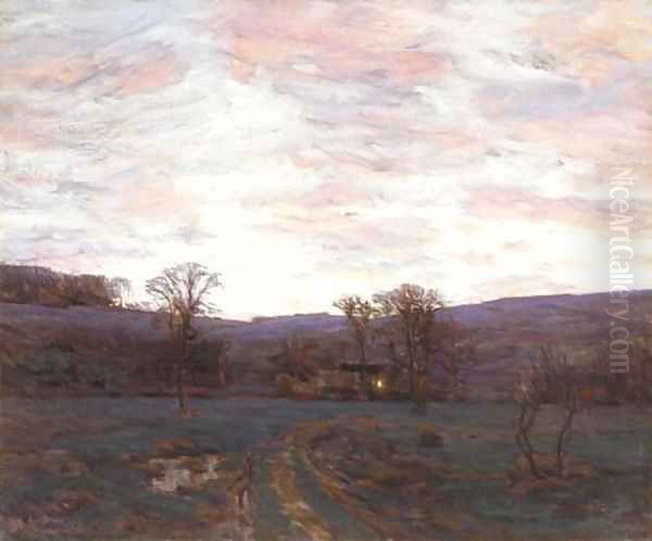 Sundown Under a Blazing Sky Oil Painting by Charles Harold Davis