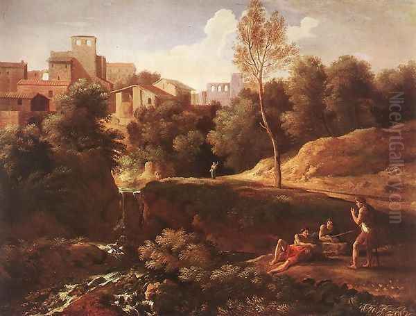 Imaginary Landscape 1650s Oil Painting by Gaspard Dughet