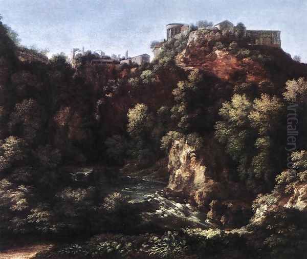 View of Tivoli Oil Painting by Gaspard Dughet