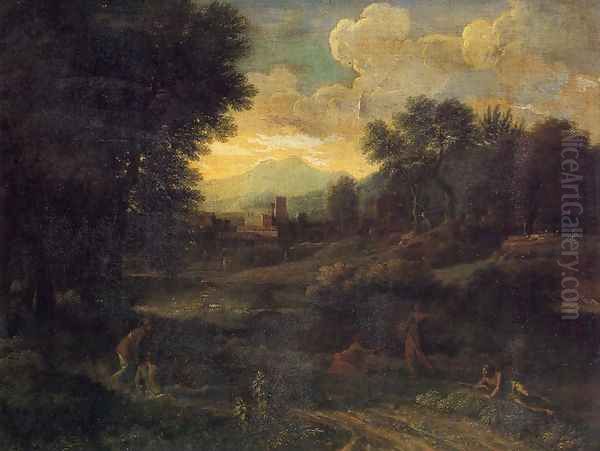 Classical Landscape Oil Painting by Gaspard Dughet