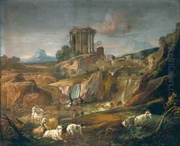 Landscape with Ruins Oil Painting by Gaspard Dughet