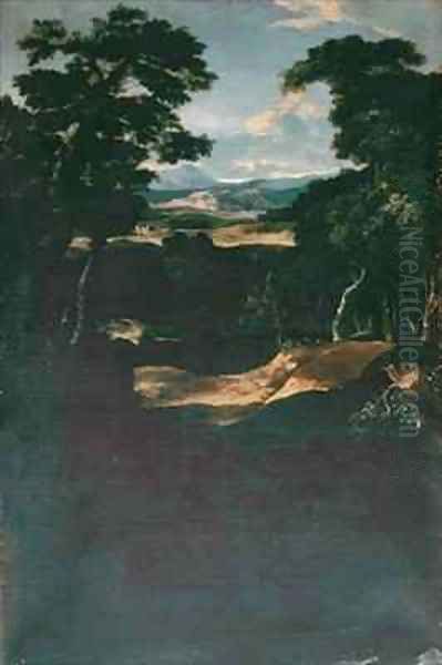 Landscape with Falls Oil Painting by Gaspard Dughet