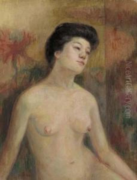 Rafu (nude) Oil Painting by Saburosuke Okada