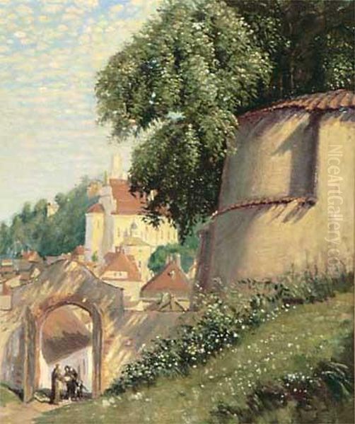 Widok Na Kazimierz Dolny Nad Wisla Oil Painting by Edward, Edouard Okun