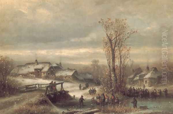 Muhle an Der Sempt in Oberbayern Oil Painting by Anton Doll