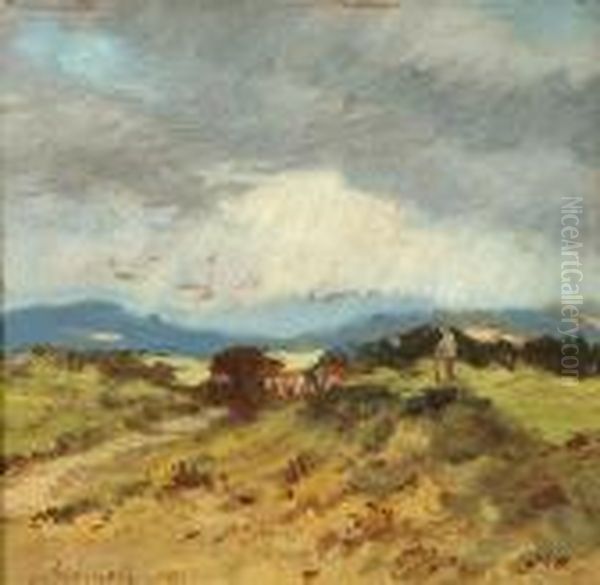 A Landscape With A Shepherd by Blazicek Oldoich