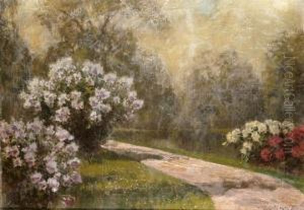 Kastelypark Oil Painting by Ferenc Olgyay