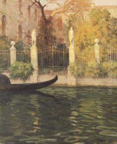 Giardino A Venezia Oil Painting by Eugenio Olivari