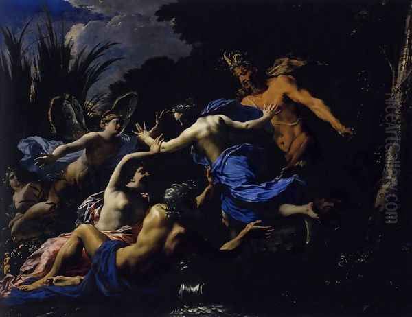 Pan and Syrinx 1657 Oil Painting by Michel Dorigny