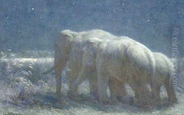 Night Oil Painting by John Charles Dollman