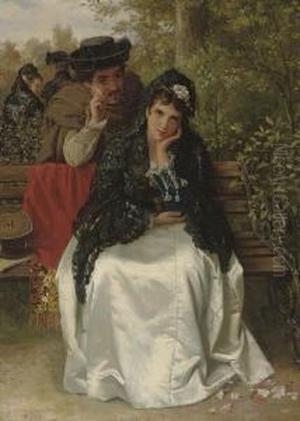 Spanish Lovers Oil Painting by William Oliver