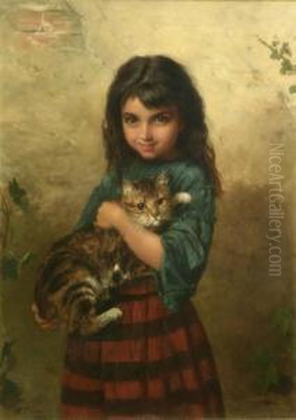 Full Of Mischief Oil Painting by William Oliver