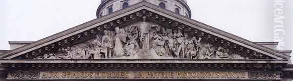 Pediment relief of the Pantheon Oil Painting by Pierre-Jean David d'Angers